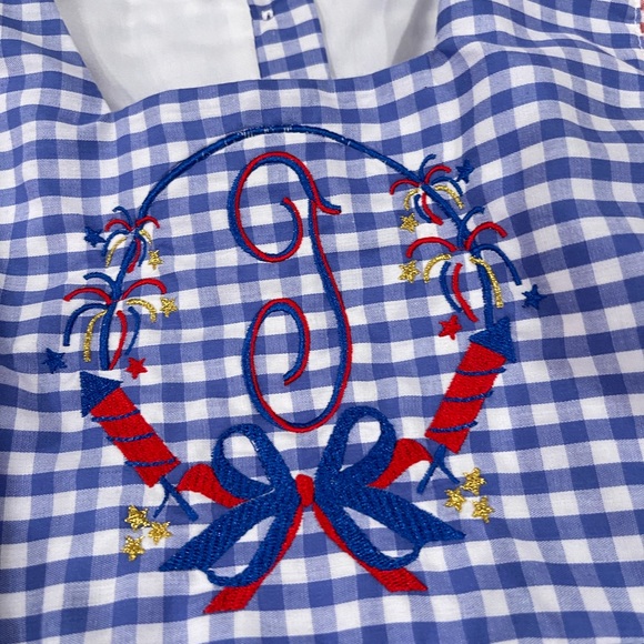 The Bubble Bee Gingham Fourth of July Two Piece Outfit - T - Picture 9 of 16